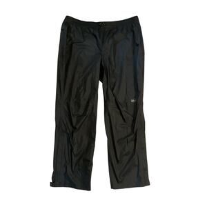 Women 1XL REI Co-Op Trailmade Rain Pants Black Waterproof Breathable Hike